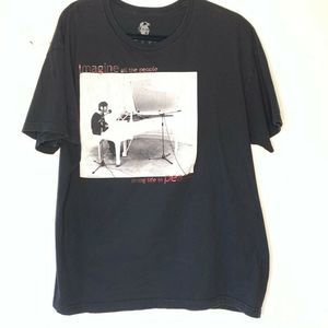 John Lennon Unisex Yoko Ono Graphic T-Shirt Black